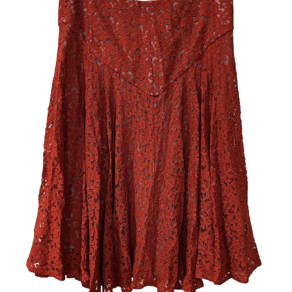 Anthropologie Anthro-Moulinette Souers Lace Lined Skirt